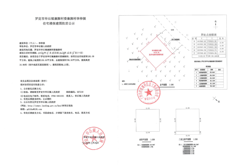 羅定市華石鎮(zhèn)寨腳村委寨腳村李梓振住宅樓報建圖批前公示_00.png